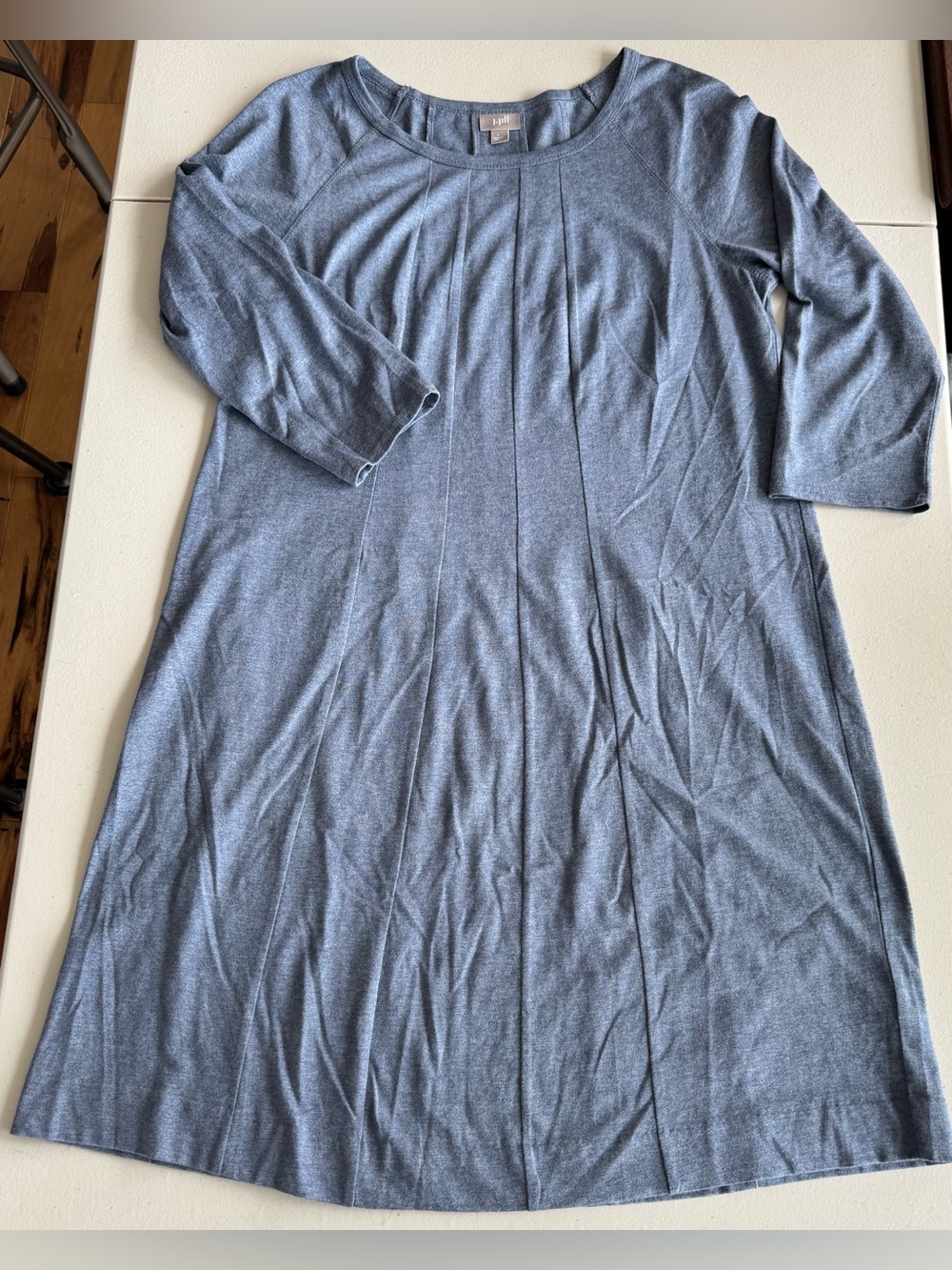 J Jill Paneled 3/4 Sleeve Jersey Knit Modal Shift Dress